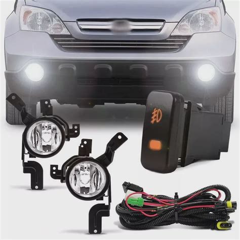 Kit Farol De Milha Completo Honda Crv Cr V Auxiliar Neblina