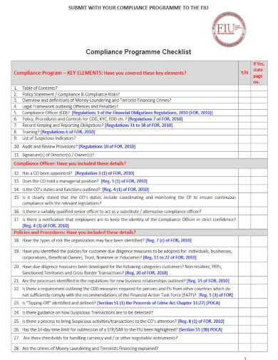 13+ Compliance Checklist Templates - PDF, Pages, Numbers, Google Docs ...