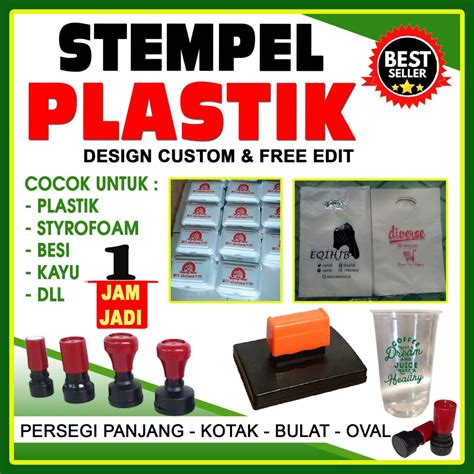 Jual Stempel Plastik Sterofoam Cup Free Tinta Shopee Indonesia