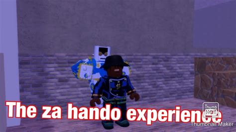 The Za Hando Experience In Roblox N The Jojo Game Youtube