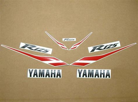 Yamaha Yzf R Decals Set Full Kit Black Version Moto