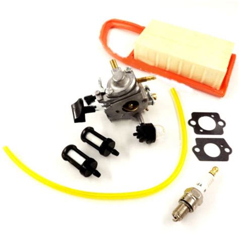 Replacement Carburetor Kit Part Spare Air Filter Primer Bulb Spark Plug