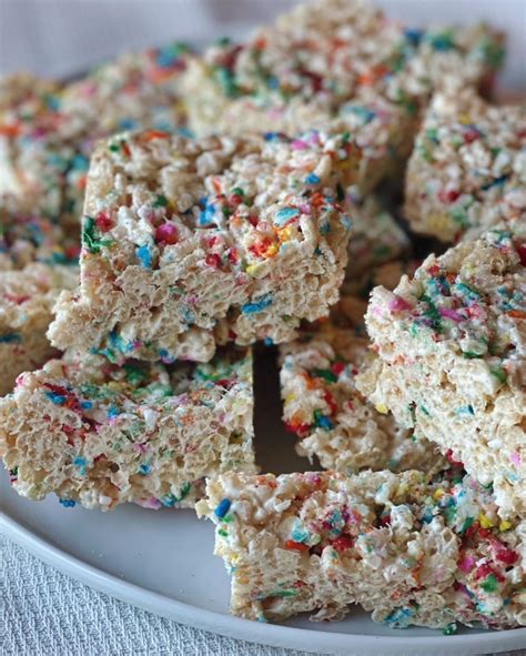 Birthday Cake Protein Rice Krispies Treats Hungry Blonde