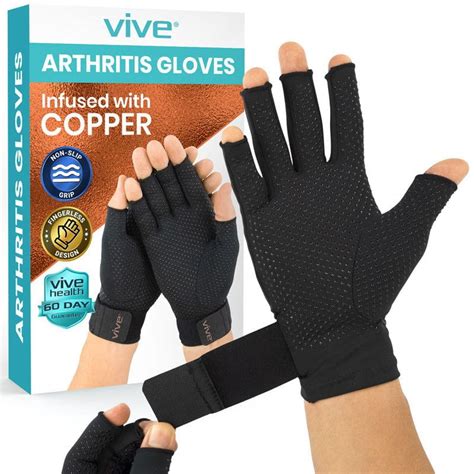 Copper Arthritis Gloves With Strap Vive Health