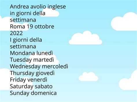 Book Creator I GIORNI DELLA SETTIMANA