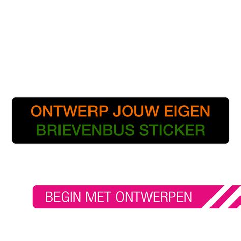 Ontwerp Je Eigen Brievenbus Sticker Kopen Stickermaster