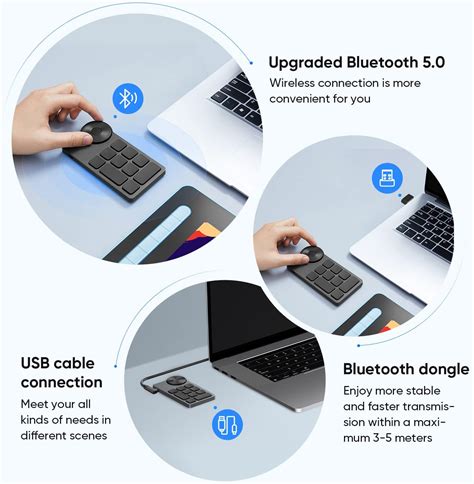 Xppen Mini Keydial Ack05 Teclado De Acceso Directo Inalámbrico Bluetooth Programable Express