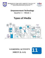 ETECH Module 1 Docx Empowerment Technology Quarter 1 Week 1 Photo