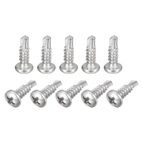 8 X 1 2 Self Drilling Screws 20 Pack Phillips Pan Head Self Tapping Screws