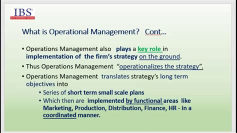 Strategic Manangement Vs Operations Management Prof Ashish Youtube