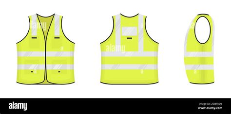 Safety Reflective Vest Icon Sign Flat Style Design Vector Illustration