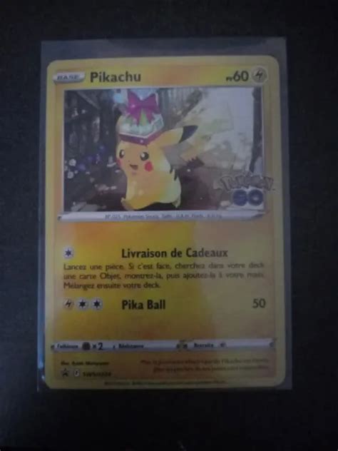 Carte Pok Mon Pikachu Promo Swsh Pok Mon Go Ultra Rare Holo Fran Ais