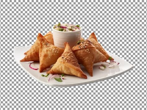Premium Psd Tasty Crispy Samosas Isolated On Transparent Background