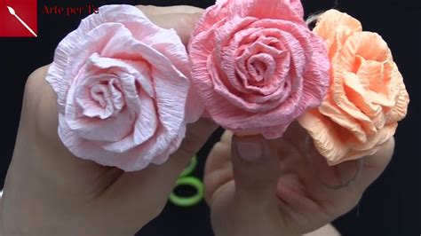 Rose Di Carta Crespa Faciilissime Shortvideo Arte Per Te Youtube