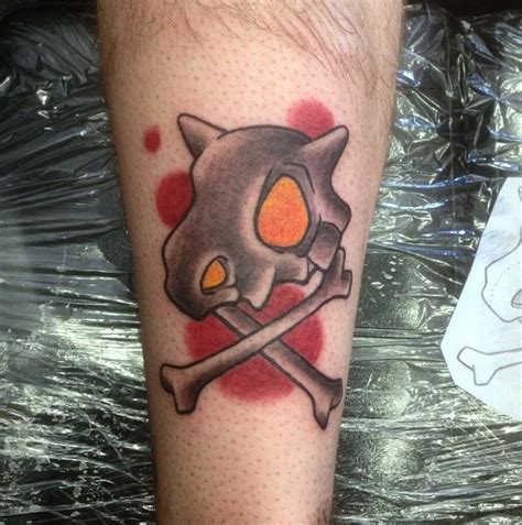 My Cubone Skull And Cross Bones Another Of My Pokemontrad Tattoos By