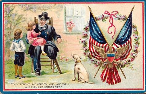 A Gallery Of Antique Memorial Day Postcards The Man In The Gray