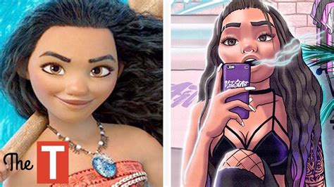 10 Disney Princesses Reimagined As Modern Day Bad Girls Youtube