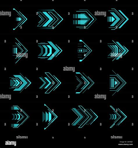 Hud Arrows Futuristic Navigation Pointers Sci Fi Ui Interface Vector