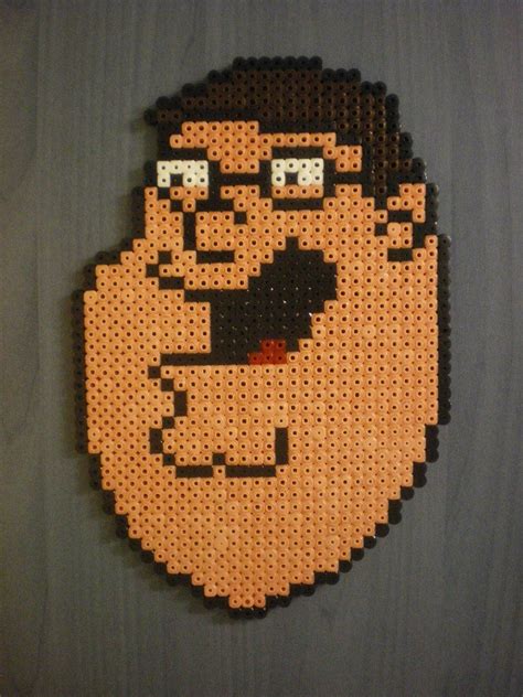 Hama Beads Patterns, Beading Patterns, Fuse Beads, Perler Beads, Family Guy Peter Griffin ...