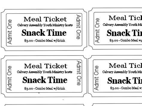 Meal Tickets Clip Art At Vector Clip Art Online Royalty