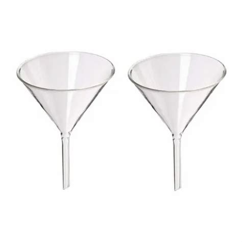 Borosilicate Glass Long Stem Glass Funnel Capacity 50mm 150mm For Chemical Laboratory At Best