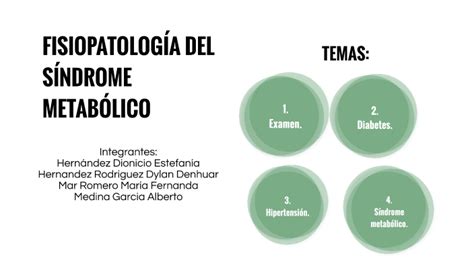 Fisiopatología Del Síndrome Metabólico By Dylan Hernandez On Prezi