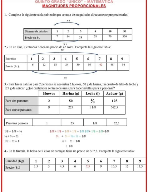 TABLAS DE PROPORCIONALIDAD INVERSA 41 OFF