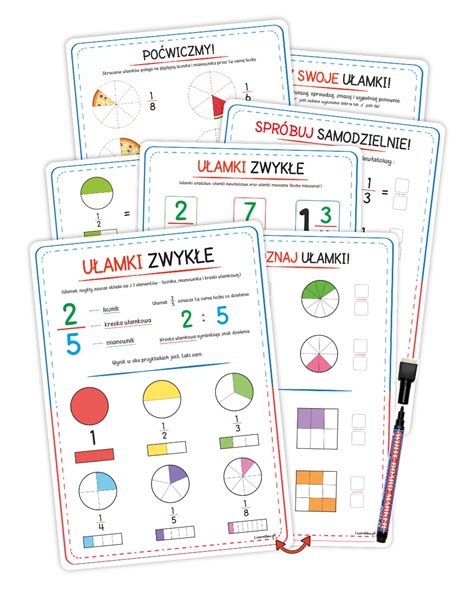 Karty Pracy UŁamek ZwykŁy Matematyka Learnhowpl