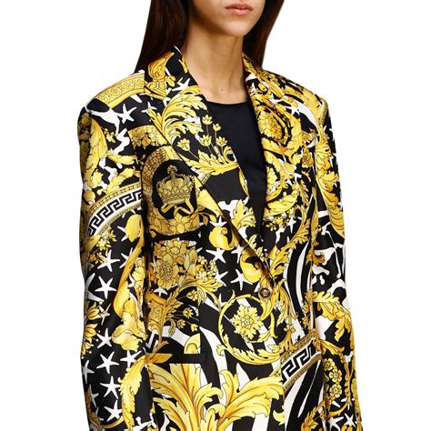 Versace Outlet Blazer Women Suit Versace Women Gold Suit Versace A83183 A230808 Giglio Uk