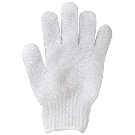 10-PAIRS/ WHITE Exfoliating Gloves