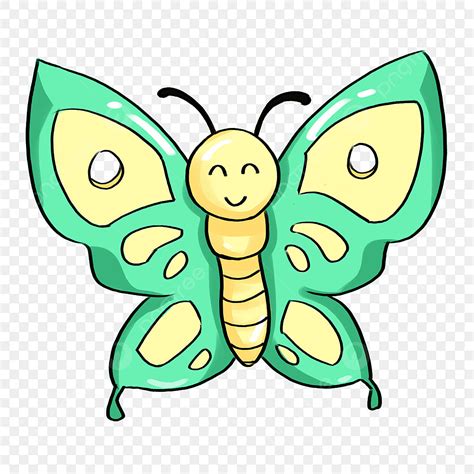 Papillon Dessin Anim Vert Mignon Png Papillon Insect Aile Fichier