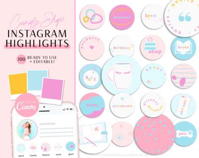 Customize Your Instagram Highlight Story Cover Macarons Mimosas