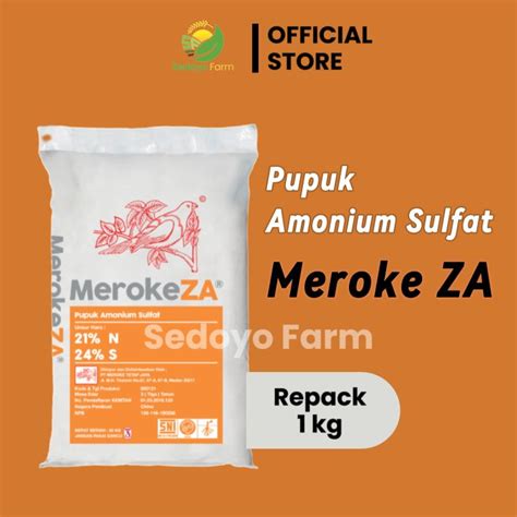 Pupuk Meroke Amonium Sulfat Za Kemasan Repack Kg Lazada Indonesia