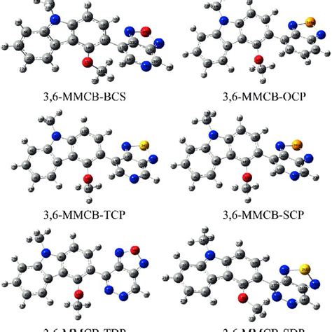 Optimized Molecular Structures Obtained By Dft B Lyp G Of The