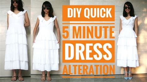 DIY QUICK 5 MIN DRESS ALTERATION How To Make Your Clothes Fit Right