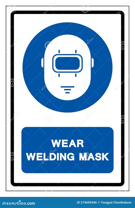 Wear Welding Mask Symbol Sign Vector Illustration Isolated On White