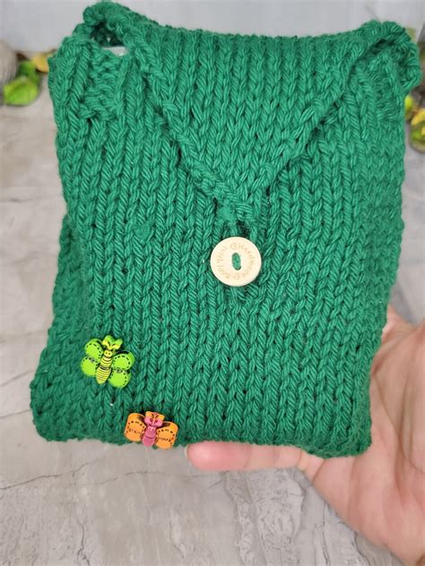 Tarot Bag Handmade Knitted Bag Green Cute Crochet Small Bag Etsy