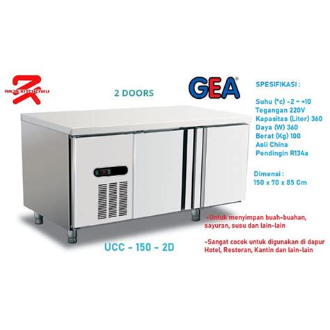 Jual Gea S S Under Counter Chiller Freezer Ucc D Jakarta Pusat