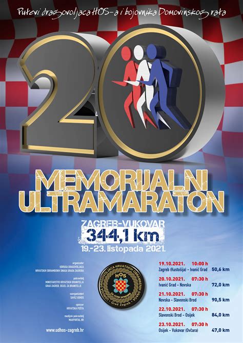 Počeo HOS ov 20 jubilarni ultramaraton od Zagreba do Vukovara 344 5 km