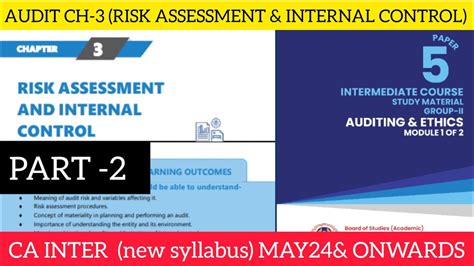 Chapter Risk Assessment And Internal Control Ca Inter Part