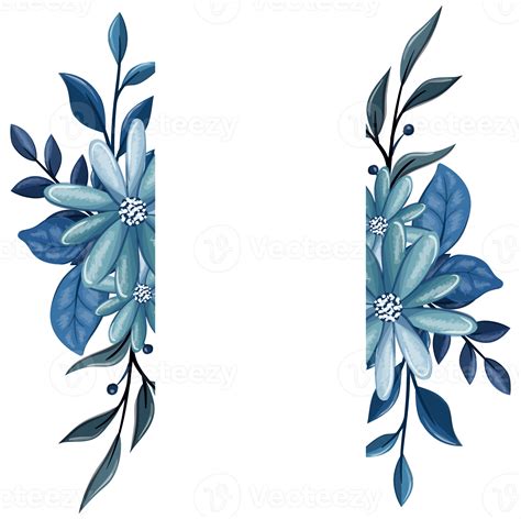 Blue Floral Bouquet With Watercolor 16408015 Png