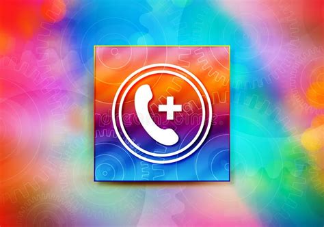 Emergency Call Icon Abstract Colorful Background Bokeh Design ...