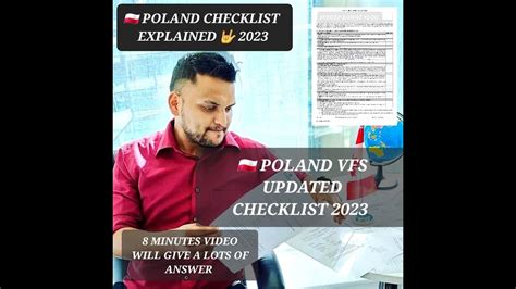 Poland Vfs Updated Checklist Vfs Appointment Updated Youtube