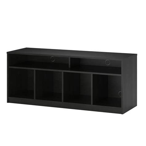 Mainstays 4 Cube TV Console For TVs Up To 59 Black Oak Walmart