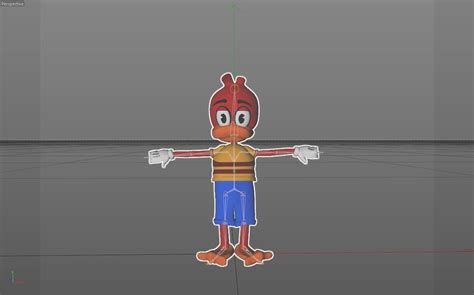 3D Model ToonTown Duck Model Rigged VR AR Low Poly CGTrader