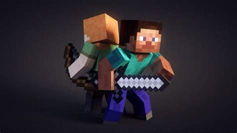 Herobrine And Steve Fighting