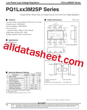 PQ1L503M2SP Datasheet PDF Sharp Corporation