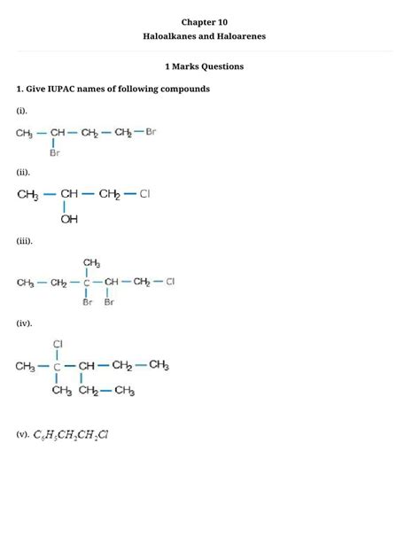 Haloalkanes and Haloarenes: IUPAC Naming, Structures, Reactions and ...