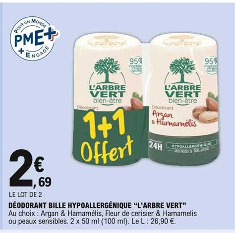 Promo D Odorant Bille Hypoallerg Nique L Arbre Vert Chez E Leclerc