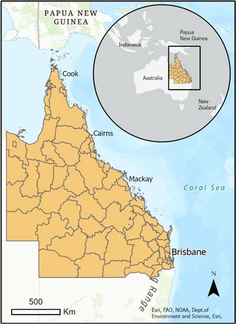 Map Of Study Area With QLD Local Government Area Divisions A Regional